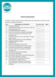Checklist labelling MDR